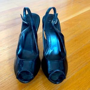 Women Strapped HighHeel, Black, Glossy, Open Toe,5